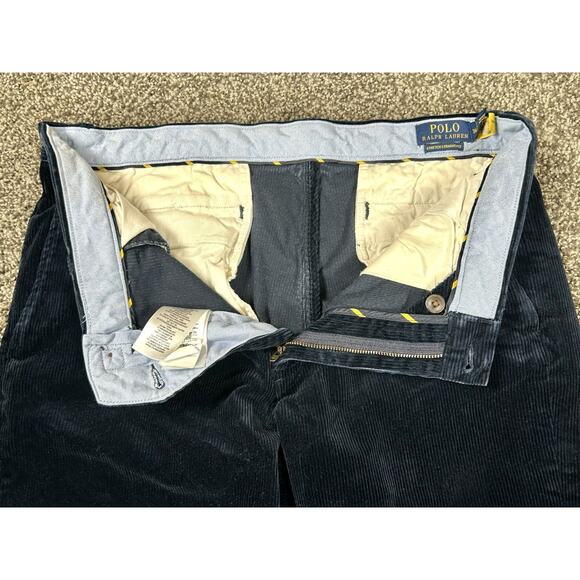 Polo Ralph Lauren Corduroy Stretch Straight Fit Pants Men's 34 x 32 Navy Blue - Picture 5 of 12